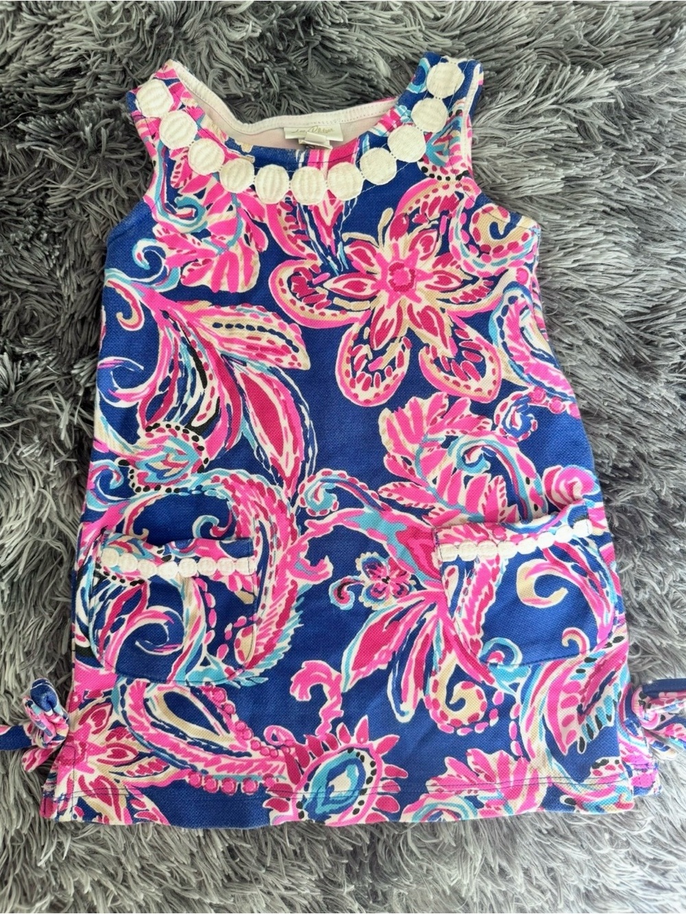 Lilly Pulitzer Little Lilly Classic Knit Paisley Shift Dress XS 2-3